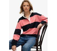 Superdry Pink Heritage Stripe Rugby Shirt Pink EU 40 (UK 12)