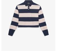 Superdry Pink/Navy Athletic Essential Cropped Stripe Rugby Shirt Pink/Navy EU 42 (UK 14)