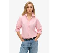 Superdry Pink Slim Oxford Long Sleeve 100% Cotton Shirt Pink 12