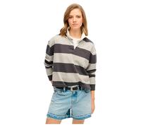 Superdry Polo femme Athletic Essentials Stripe – Gris – Taille XL