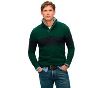 Superdry Polo Classic Rugby Henley manches longues Vert L Homme