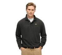 Superdry Polo manches longues Homme – surpiqûres contrastées – Noir M