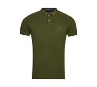 Superdry Polo Classique Pique, Thrift Olive Marl, XXL Homme