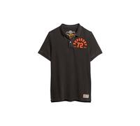 Superdry Polo Vintage Athletic T1 piqué (M), Noir Wash, L Homme
