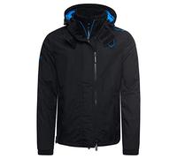 Superdry Pop Arctic SD Windcheater à capuche et fermeture Éclair pour homme, Noir/Super Denby nouveau logo, S