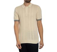 Superdry Knitted Texture Short Sleeve Polo Beige M Homme