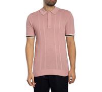 Superdry Knitted Texture Short Sleeve Polo Rose XL Homme