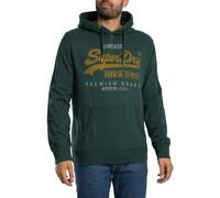 Superdry Pour des hommes Sweat à capuche classique Vintage Duo, vert