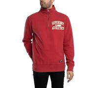 Superdry Pour des hommes Sweat-shirt athlétique vintage à demi-zip, rouge