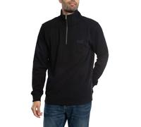 Superdry Pour des hommes Sweat-shirt Henley à logo essentiel, Noir