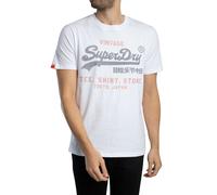 Superdry Pour des hommes T-shirt décontracté avec logo vintage Heritage, blanc