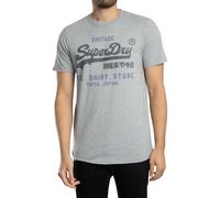 Superdry Pour des hommes T-shirt décontracté avec logo vintage Heritage, Gris