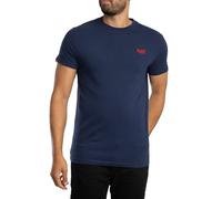 Superdry Pour des hommes T-shirt EMB avec logo essentiel, Bleu