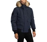 Superdry EVEREST HOODED PUFFER BOMBER, Vestes Homme, Nordic Chrome Navy,