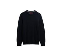 Superdry Preppy Cotton Jumper Pullover Sweater, Navy, XXXL Men's