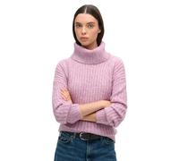 Pull cÃŽtelÃ© brossÃ© Ã col ample femme Superdry Violet L/XL