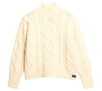 Superdry Cable High Neck Sweater Blanc L Femme