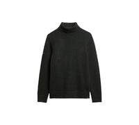 Superdry Pull à col roulé rugueux pour homme, Noir délavé, L