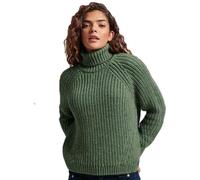 Pull ample Col roulÃ© surpiquÃ© femme Superdry Vert M