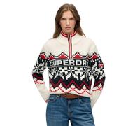 Pull à motif intarsia et col camionneur femme Superdry Beige M