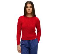 Superdry Pull Essentials à torsades fines col rond femme Rouge M