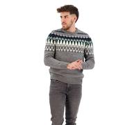 Superdry Pull col rond Fairisle Gris Taille M