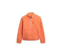 Superdry Veste polaire d'extérieur pour femme avec demi-fermeture éclair, Rouge corail pastel, 38