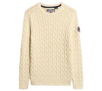 Superdry - Pull large en maille torsadée femme - Blanc - Taille M