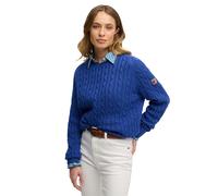 Superdry Pull Slouchy en maille torsadée Femme Bleu M