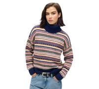 Superdry - Textured Stripe Pattern Jumper - Pullover femme Winter Navy Multi - L