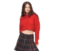 Superdry Pull court Vintage texturé femme Orange L