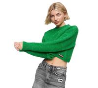 Superdry - Pull court Vintage Textured - Vert - Taille L - Femme