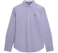 Superdry Purple Stripe Slim Oxford Long Sleeve Shirt Purple Stripe EU 42 (UK 14)