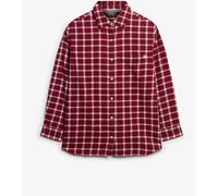Superdry Red Check Flannel Boyfriend Shirt Red EU 36 (UK 8)