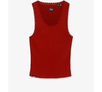 SUPERDRY Red Vintage Lace Trim Vest