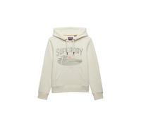 Superdry Retro Outdoor RLXD Hood Sweater, Desert Bone Off White, 40 Women's