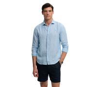 Superdry Riviera Linen Long Sleeve Shirt Bleu XL Homme