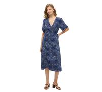 Superdry Printed Wrap Short Sleeve Dress Bleu S Femme