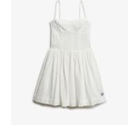 Superdry robe cami courte brodée Blanc EU 38 (UK 10)