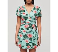 Superdry Mini robe portefeuille imprimée pour femme Vert XS