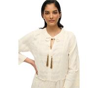 Superdry Ibiza Tiered Long Sleeve Short Dress Beige XS Femme