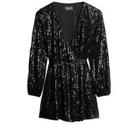 Superdry Robe Courte à Manches Longues Sequin Wrap