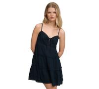 Mini robe à volants en étamine femme Superdry Bleu M