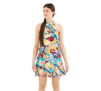 Robe courte imprimÃ©e sans manches femme Superdry Bleu L