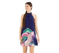 Robe courte imprimÃ©e sans manches femme Superdry Bleu XS