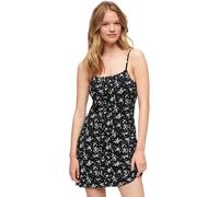 Robe courte caraco imprimÃ©e en jersey femme Superdry Noir XS