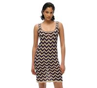 Superdry Robe courte en maille Zigzag sans manches Marron Taille S Femme