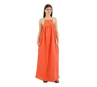 Superdry Lace Halter Beach Sleeveless Long Dress Orange M Femme