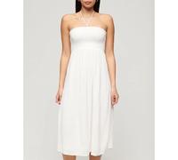 Robe de plage mi-longue smockée femme Superdry Blanc XL