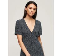 Superdry Robe Midi à Manches Courtes Print Button Tea